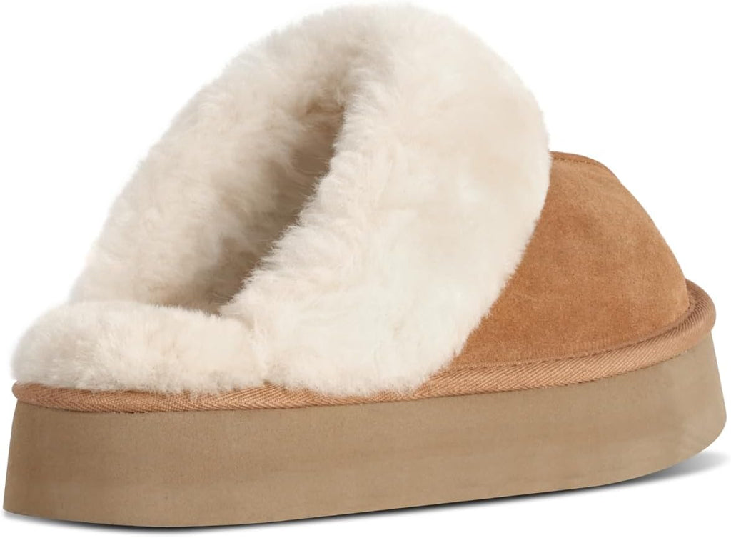 Fuzzy Platform Slippers for Women Cozy Women Platform Slippers Winter House Slippers for Women Indoor and Outdoor