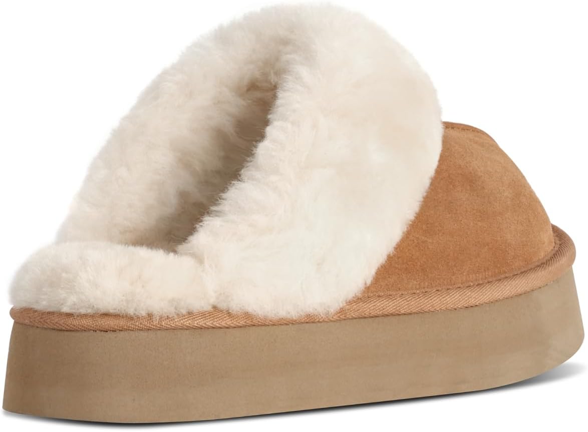 Fuzzy Platform Slippers for Women Cozy Women Platform Slippers Winter House Slippers for Women Indoor and Outdoor