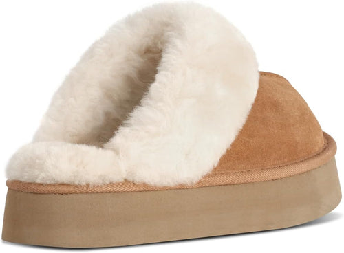 Fuzzy Platform Slippers for Women Cozy Women Platform Slippers Winter House Slippers for Women Indoor and Outdoor