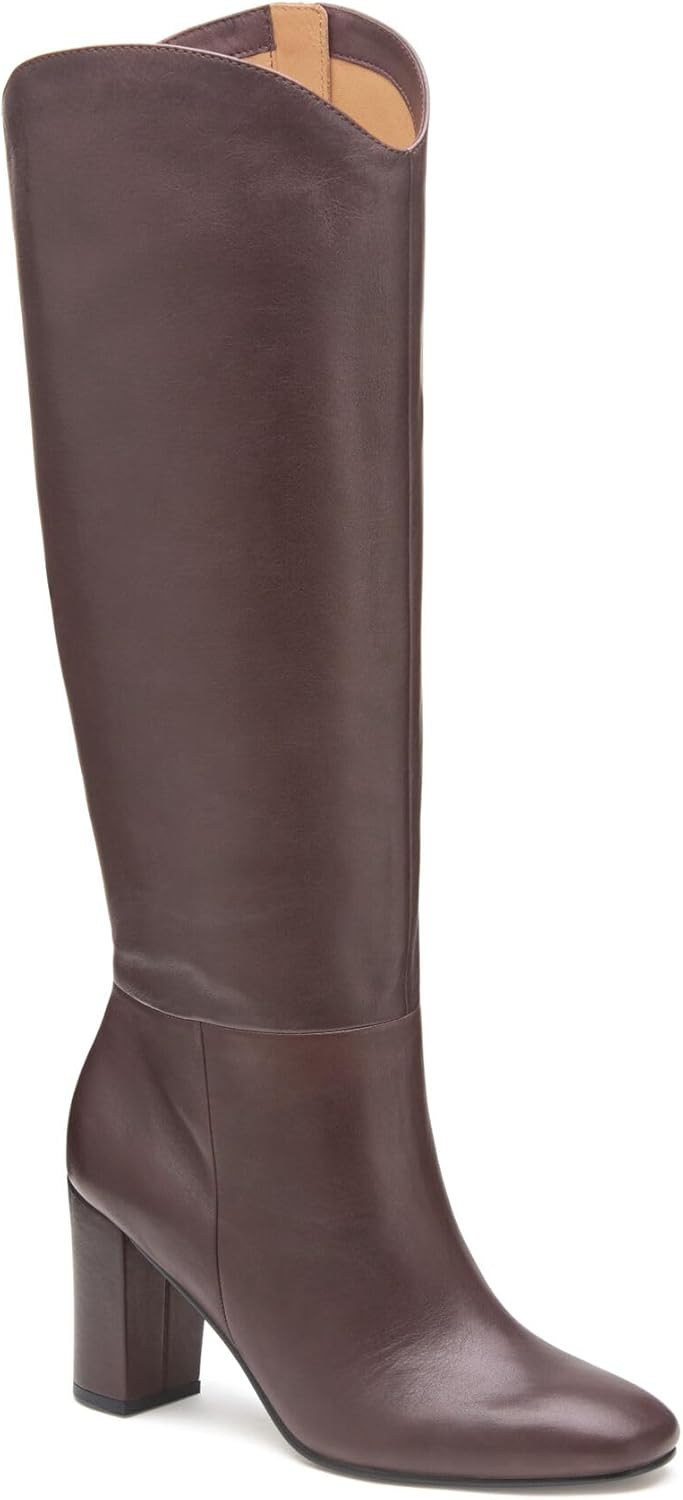 Knee-High Boots for Women – 3.25” Heeled Boots, Leather Boots for Women, Tall Boots