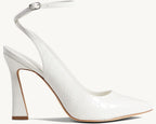 Women's Closed Toe Ankle Strap Heels Pointed Toe Pumps Shoes Slingback High Heel Wedding Dress Shoes