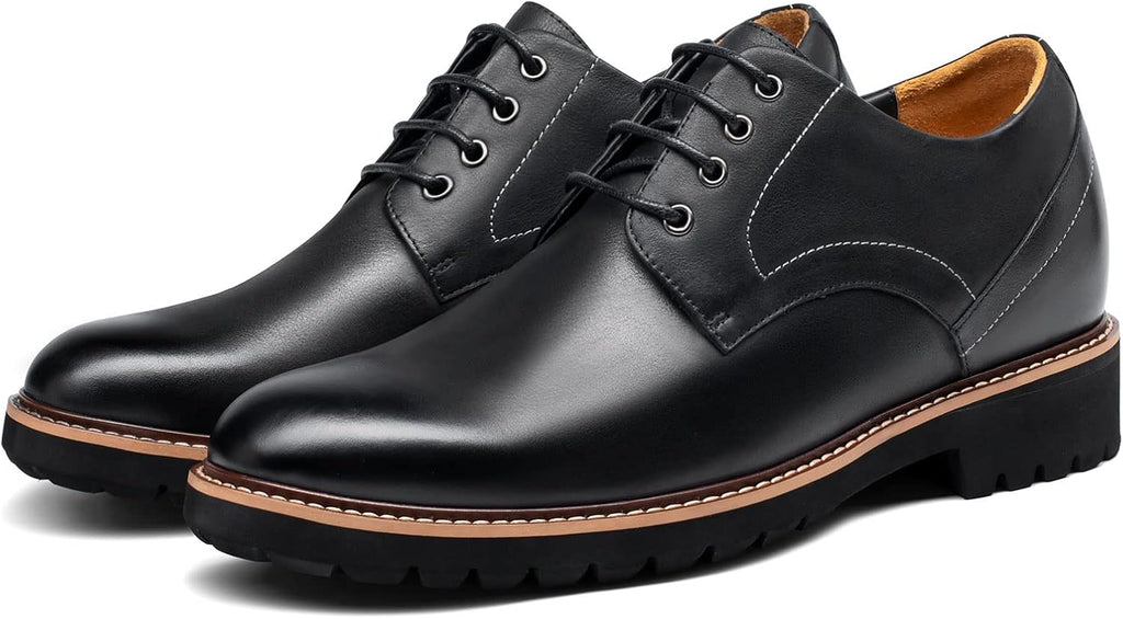 Height Increasing Shoes for Men, Leather Lace-up Dress Shoes Invisible  Shoes