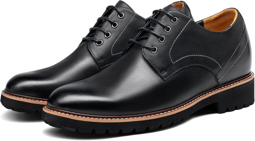 Height Increasing Shoes for Men, Leather Lace-up Dress Shoes Invisible  Shoes