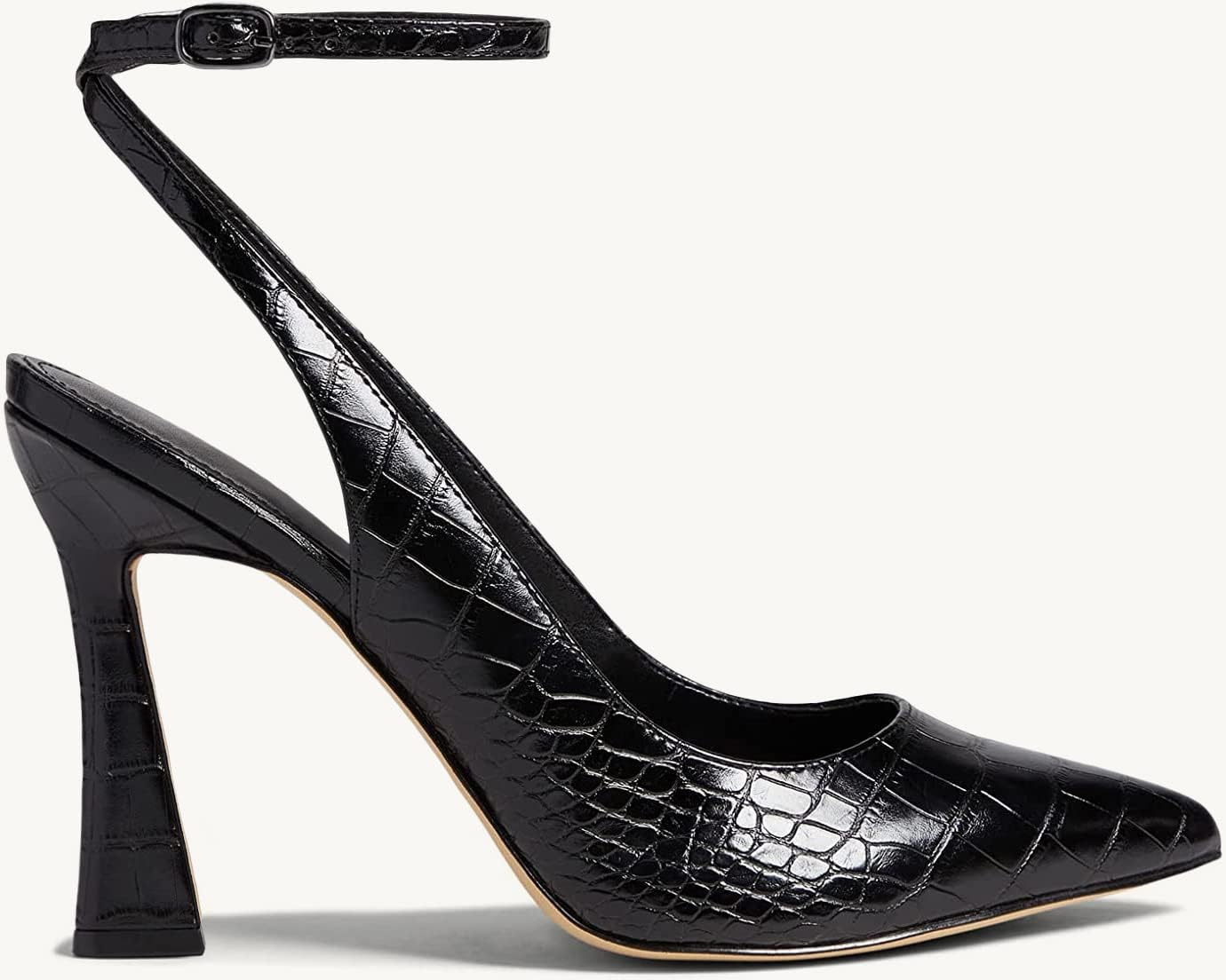 Women's Closed Toe Ankle Strap Heels Pointed Toe Pumps Shoes Slingback High Heel Wedding Dress Shoes
