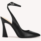 Women's Closed Toe Ankle Strap Heels Pointed Toe Pumps Shoes Slingback High Heel Wedding Dress Shoes