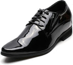 Men Oxford Height Increasing  Shoes Tuxedo Dress Shoes Genuine Leather 3.15'' Taller