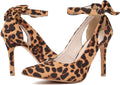 Women's Pointed Toe High Heels Ankle Strap  Pumps Shoes Bow Wedding Bowtie Back Dress Sandals