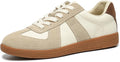 Fashion Sneakers Women,Leather Casual Lace Up Retro  Sneakers,Comfortable Tennis Runnig Trainer Shoes
