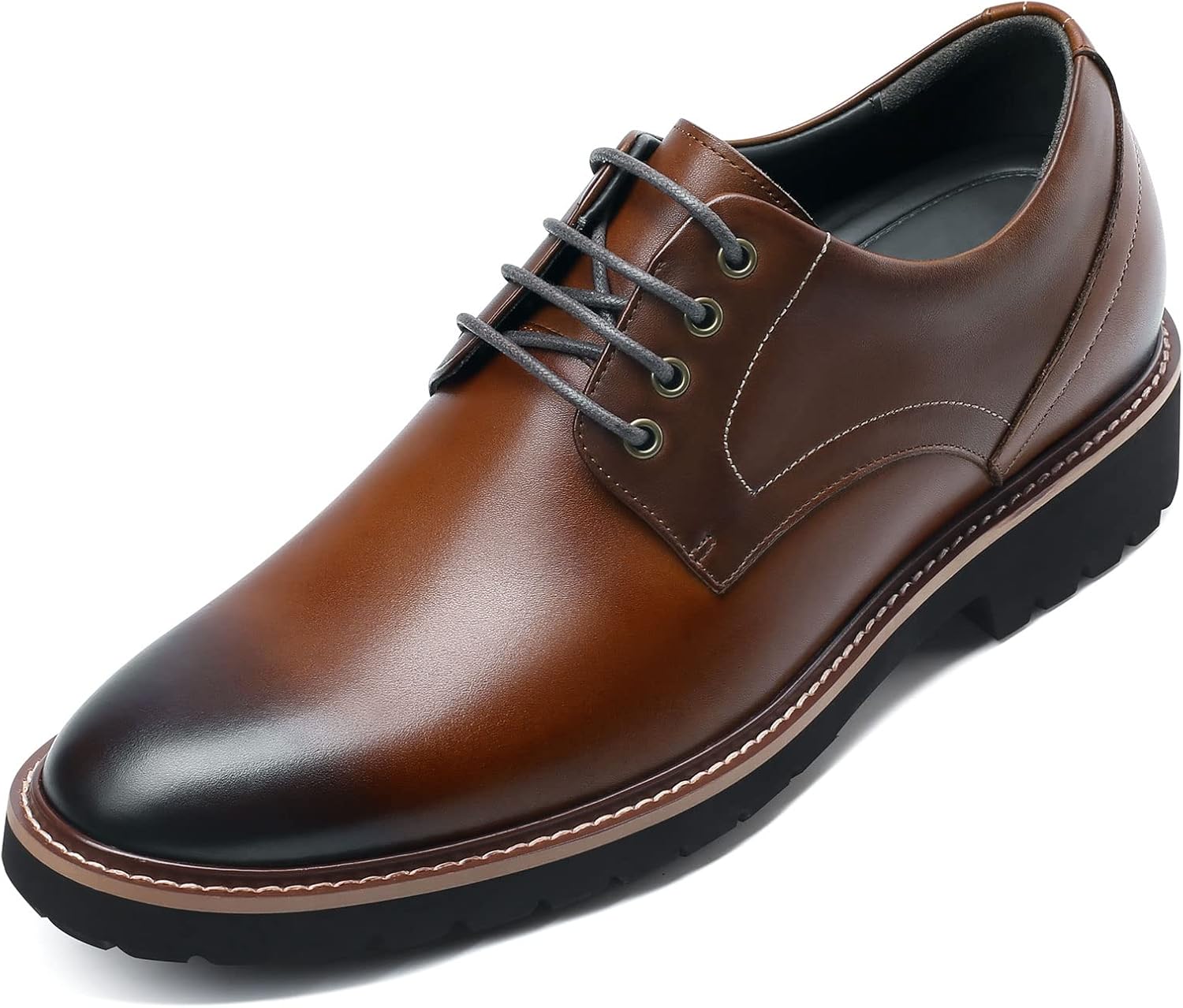 Height Increasing Shoes for Men, Leather Lace-up Dress Shoes Invisible  Shoes