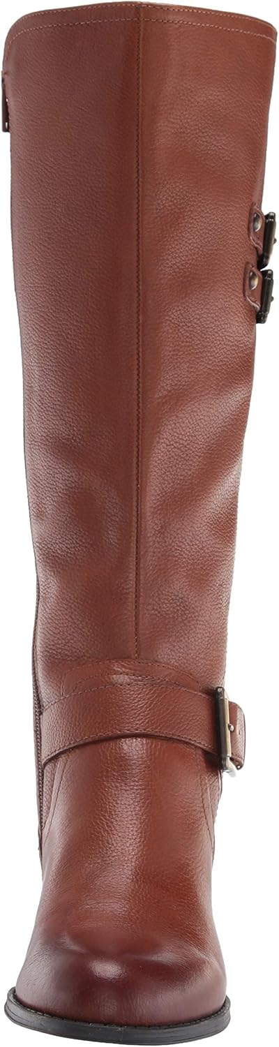 Women  Knee High Buckle Detail Riding Boot