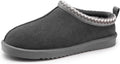 Men Fuzzy Cozy Slippers Genuine Suede Indoor Outdoor Home Comfy Winter Slip On Cute Warm Memory Foam Furry Shoes