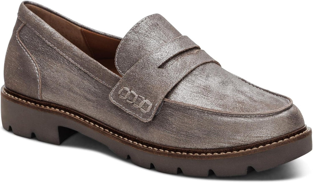 Women   Women Loafers with Arch Support - Adjustable Vamp Upper Loafers for Women
