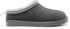Men Fuzzy Cozy Slippers Genuine Suede Indoor Outdoor Home Comfy Winter Slip On Cute Warm Memory Foam Furry Shoes
