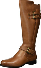 Women  Knee High Buckle Detail Riding Boot